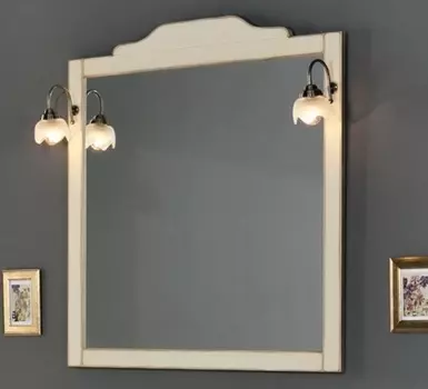 Зеркало в деревянной раме в отделке Венецианская патина с золотом Bagno Piu Sophia 101