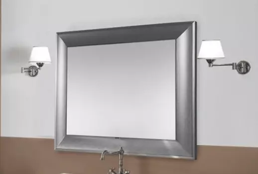 Зеркало в раме с выдвижной системой крепления в отделке Серебро Bagno Piu Moretta 2.0