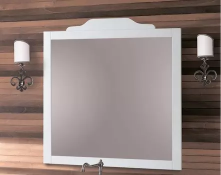 Зеркало в раме в отделке Белый матовый Bagno Piu Moretta