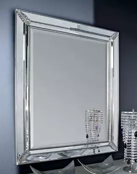 Зеркало в раме в отделке Серебро Bagno Piu Moretta 2.0