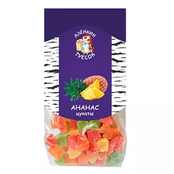 Ананас цукаты кубики Аленкин Туесок 150 гр