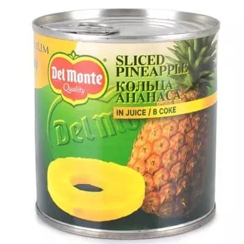 Ананасы Del Monte кольцами 435мл. (1шт.)