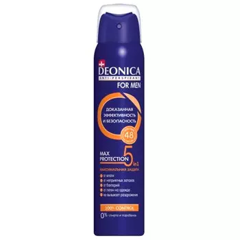 Антиперспирант спрей Deonica For Men Max Protection 5в1 200 мл