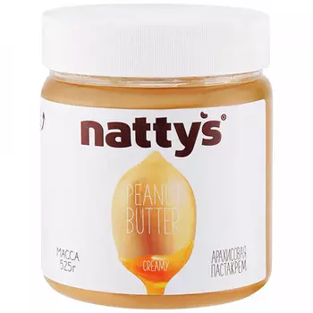 Арахисовая паста-крем Nattys Creamy с мёдом 525 гр