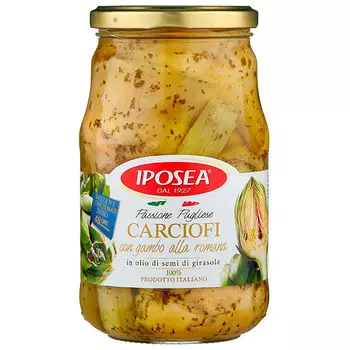 Артишоки со стеблем в масле Iposea 510 гр