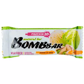 Батончик Bombbar Фисташковый Пломбир неглазированный 60 гр