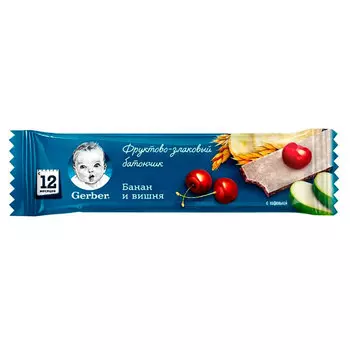 Батончик Gerber Doremi банан и вишня 25 гр