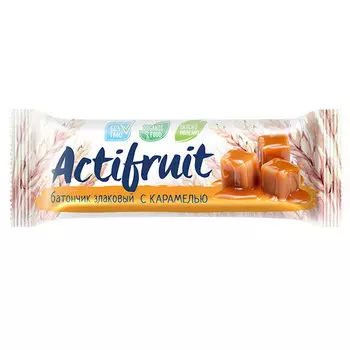 Батончик-мюсли Actifruit злаковый с карамелью 24 гр