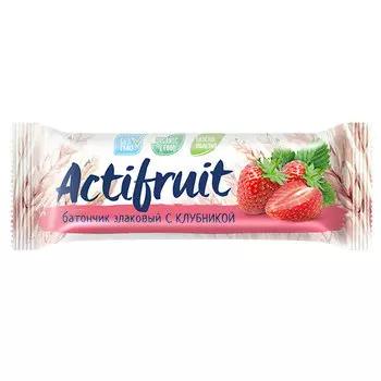 Батончик-мюсли Actifruit злаковый с клубникой 24 гр