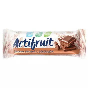 Батончик-мюсли Actifruit злаковый с шоколадом 24 гр