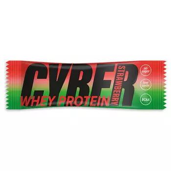 Батончик протеиновый Cyber Whey Protein Клубника 30 гр