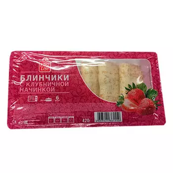 Блинчики Fine Life с клубничным джемом 420 гр