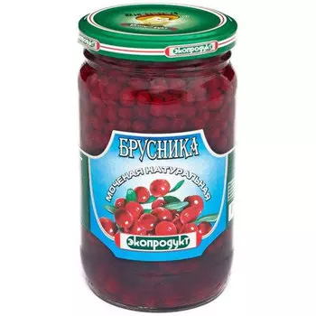 Брусника Экопродукт мочёная 340 гр