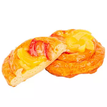 Булочка датская персик-клубника замороженная 130 гр