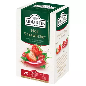 Чай Ahmad / Ахмад травяной, Гибискус, клубника, перец чили, 20 пак
