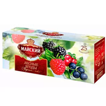 Чай черный Майский Лесные ягоды 25 пак