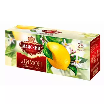 Чай черный Майский Лимон 25 пак