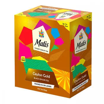Чай черный Matis Золото Цейлона 100 пак