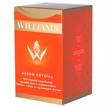 Чай черный Williams Assam Crystal индийский с содержанием чайных почек 100 гр