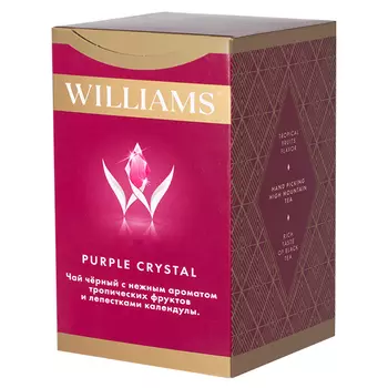 Чай черный Williams Purple Crystal с ароматом тропических фруктов и лепестками календулы 100 гр