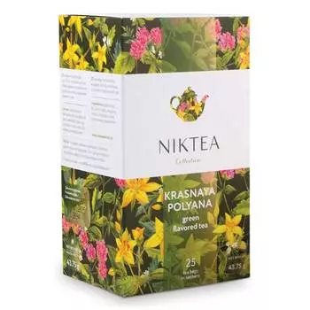 Чай Niktea Krasnaya Polyana зеленый зверобой тысячелистник ромашка мята мелисса 25 пак