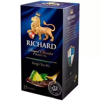 Чай Richard черный Королевский №1 лайм и мята 25 пак