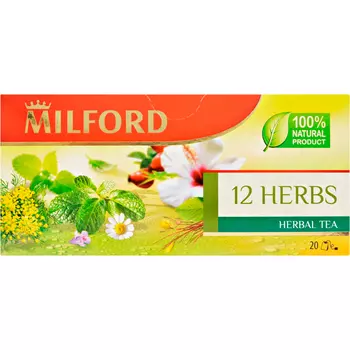 Чайный напиток Milford 12 трав 20 пак