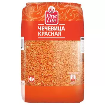 Чечевица Fine Life красная 450 гр