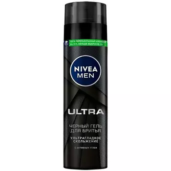 Черный гель для бритья ультра Nivea 200 мл