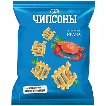 Чипсы Чипсоны со вкусом краба 40 гр