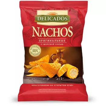 Чипсы Delicados Nachos кукурузные оригинальные 150 гр