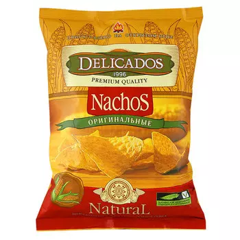 Чипсы Delicados Nachos кукурузные оригинальные 75 гр