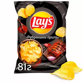 Чипсы Lays Ребрышки гриль 81 гр