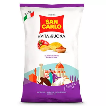 Чипсы San Carlo Паприка 150 гр