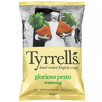 Чипсы Tyrrells с соусом песто 150 гр