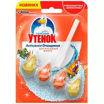 Чистящее средство для унитазов Туалетный утенок блок подвеской цитрусовый вихрь 38,6 гр