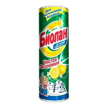 Чистящий порошок Биолан Чистая экономия Лимон 400 гр
