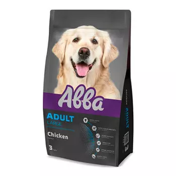 Cухой корм Авва для собак крупных пород старше 1 года с курицей 3 кг