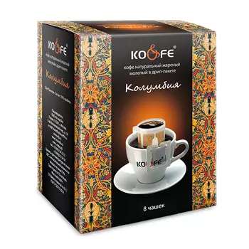 Drip Bag Coffee Колумбия молотый в фильтр-пакете 1уп. (8шт.)
