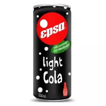 Epsa / Эпса напиток кола лайт со стевией 0,33л газ ж/б. (4шт.)