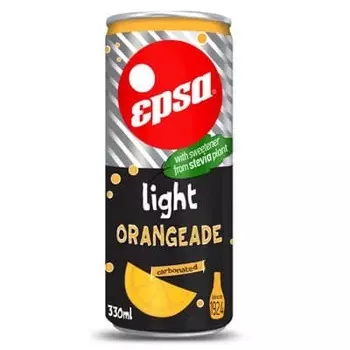 Epsa / Эпса напиток портокалада лайт (апельсин) со стевией 0,33л газ ж/б. (4шт.)