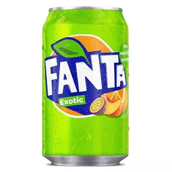 Fanta / Фанта Exotic импорт 0.33 литра, ж/б, 24 шт. в уп.