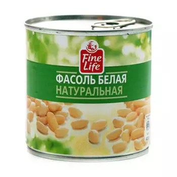 Фасоль Fine Life белая в собственном соке 420 гр