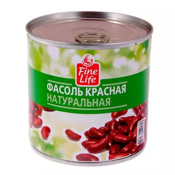 Фасоль Fine Life красная в собственном соке 420 гр