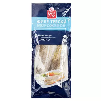 Филе Трески FineLife замороженное 1 кг