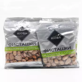 Фисташки RIOBA жареные солёные 50 гр 6 шт