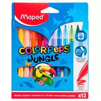 Фломастеры Jungle 12 цветов