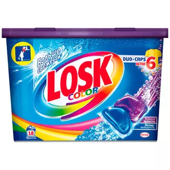 Гель-капсулы для стирки Losk Color 18шт.