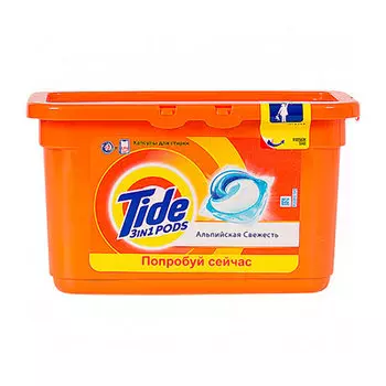 Гель-капсулы для стирки Tide альпийская свежесть 12 шт