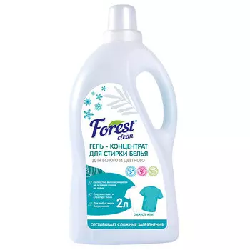 Гель-концентрат для стирки Forest clean White &amp; Color Свежесть Альп 2 л